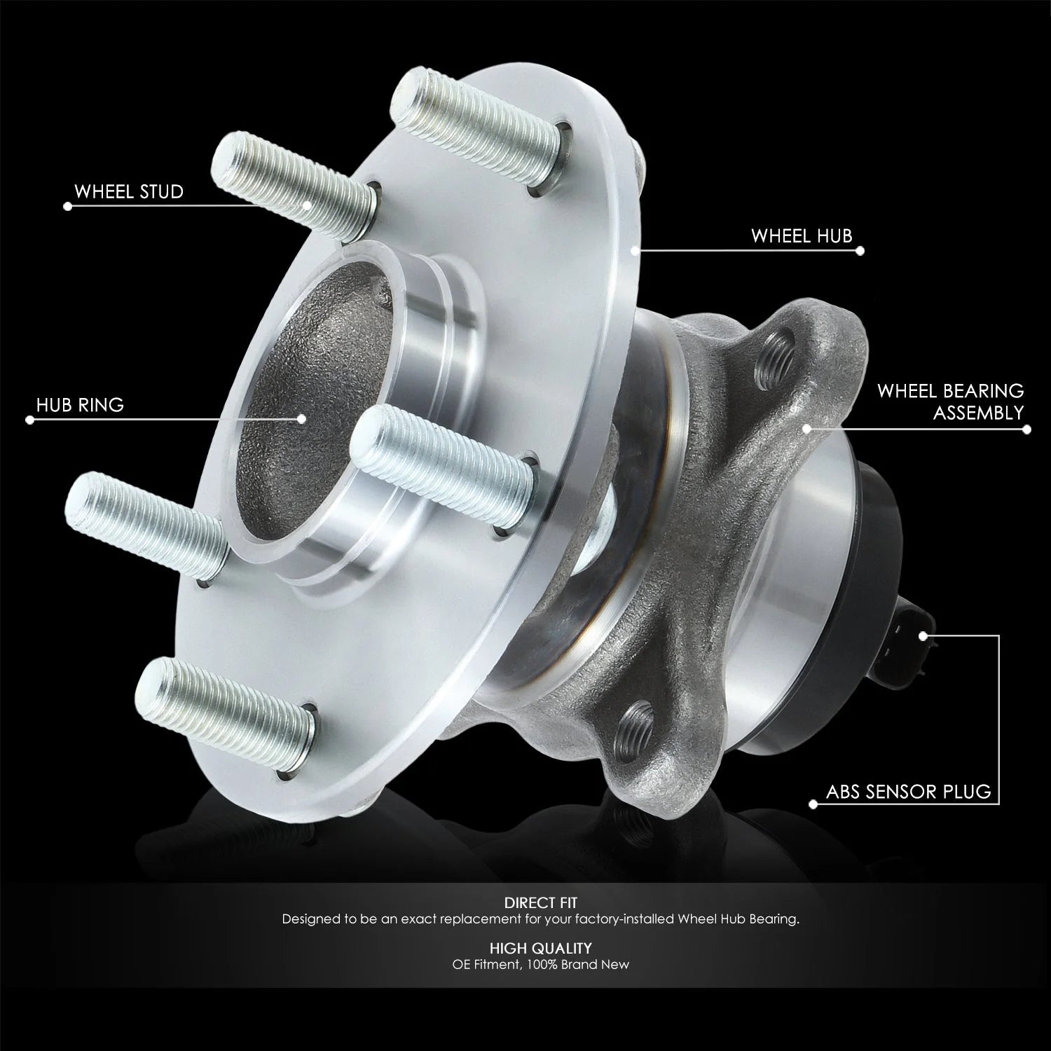 Front Left or Right Side Wheel Bearing & Hub Assembly 01-06 Lexus LS430