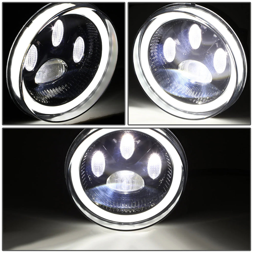 LED Halo Projector Fog Lights w/ Switch Wiring Harnesses 07-14 GMC Sierra 1500 2500 3500