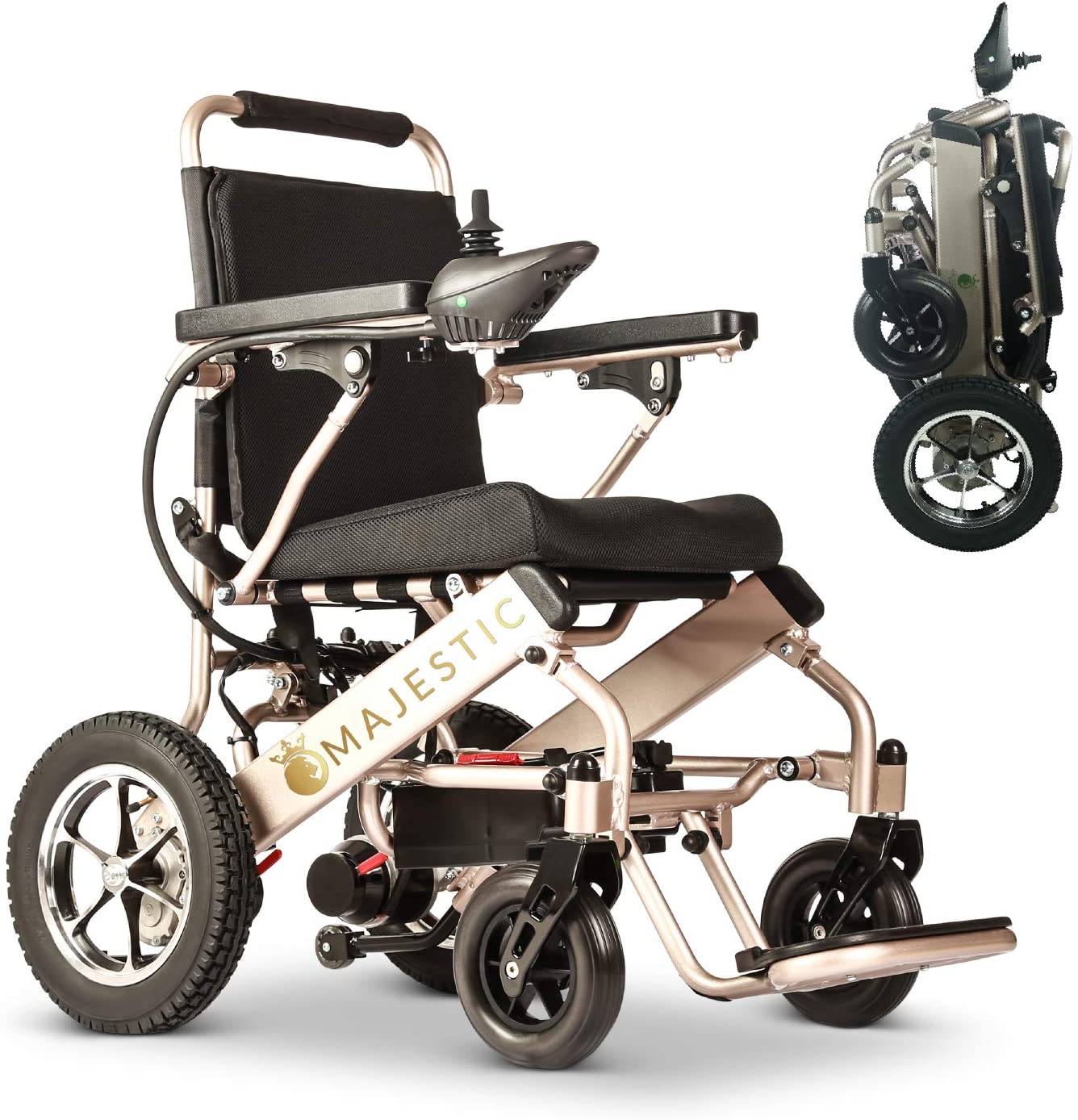 2026 2020 New Folding Ultra Lightweight Electric Power Wheelchair, Silla de Ruedas Electrica, FDA Approved and Air Travel Allowed, Heavy Duty, Mobility Motorized, Portable Power (17.5′′ Seat Width)