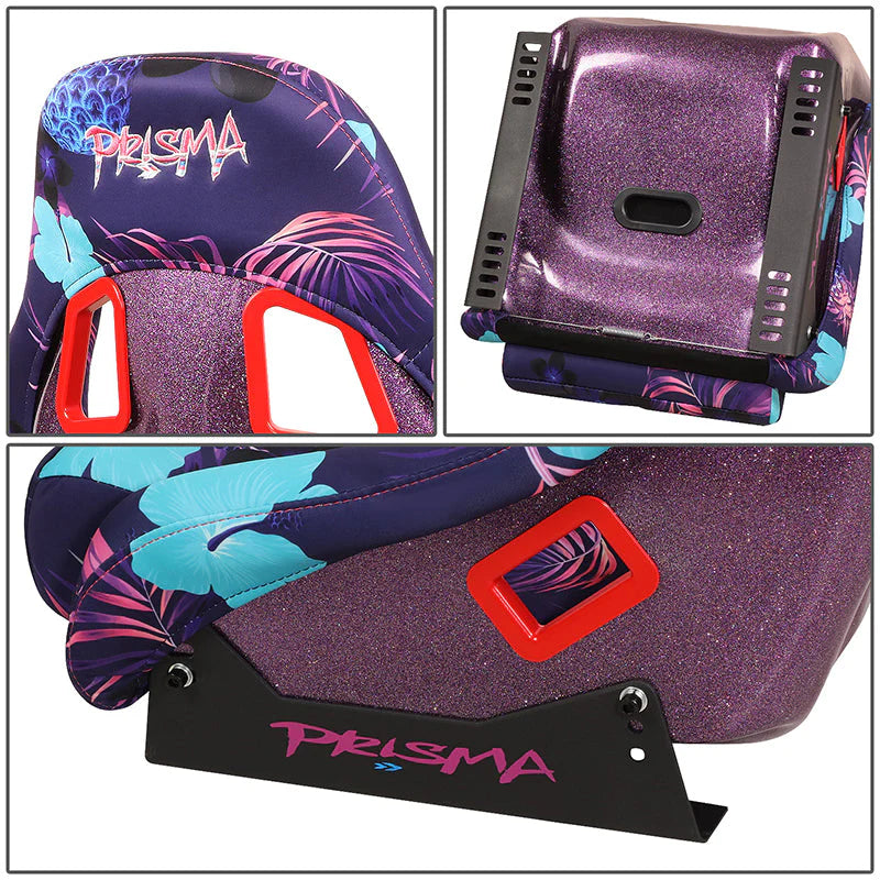 Vegan Satin Fixed Back Racing Bucket Seat Universal