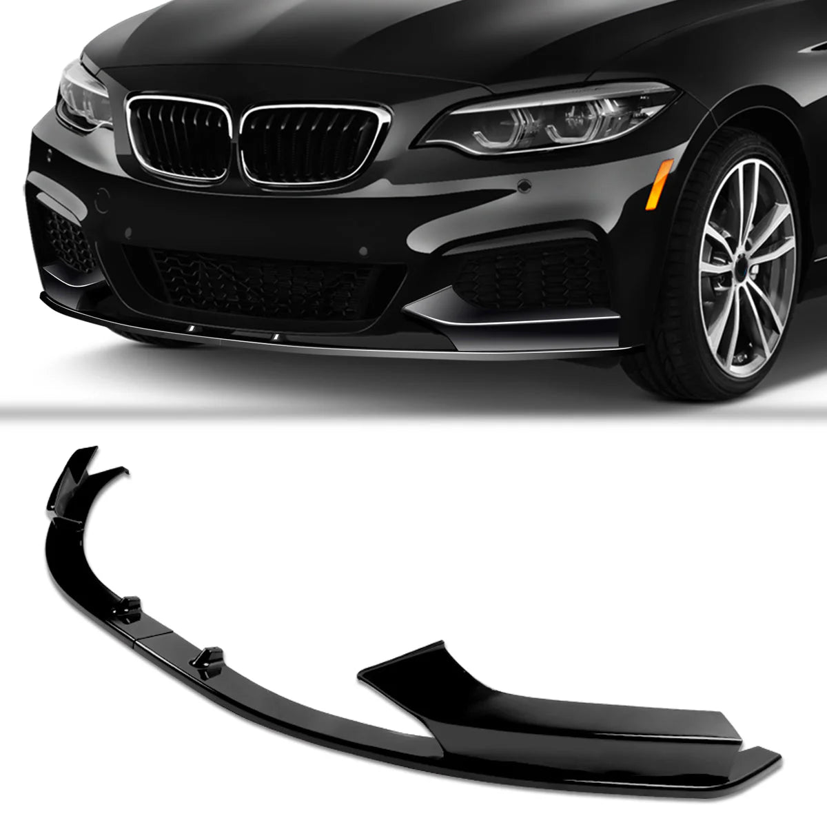 M-Sport Front Bumper Lip 17-21 BMW 228i 230i 15-16 228i, 14-16 235i xDrive