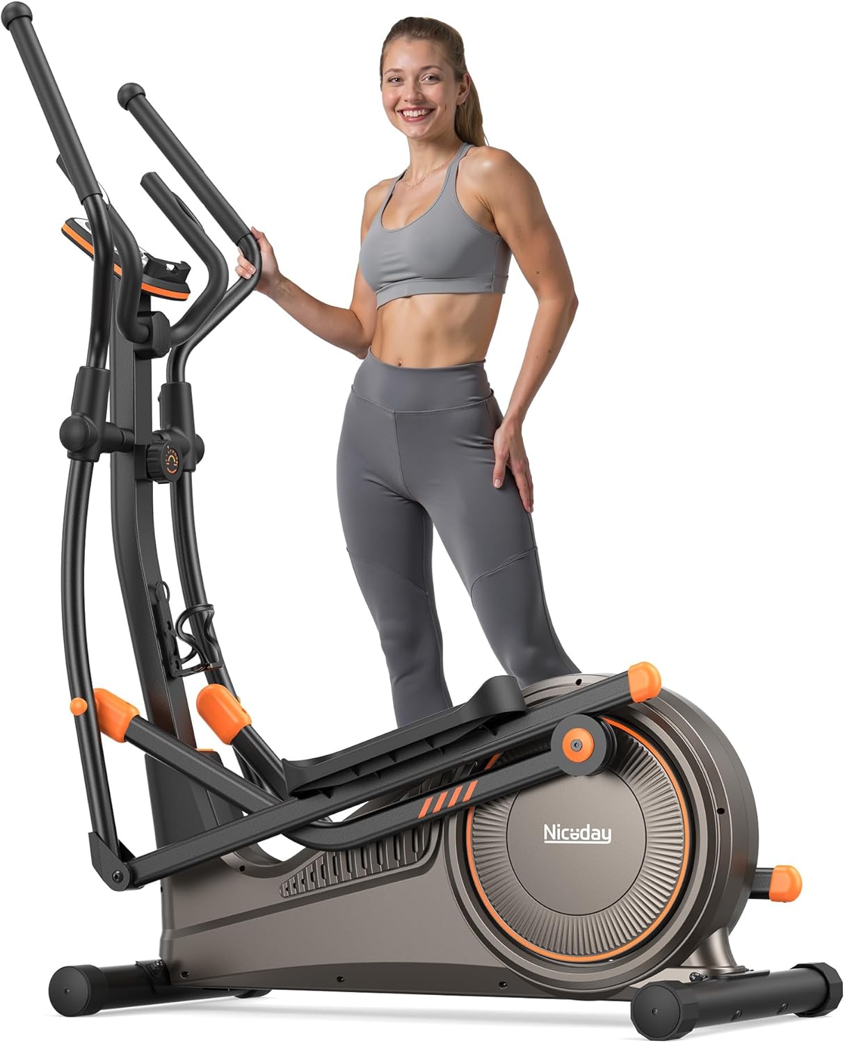 2026 Elliptical Exercise Machine, Elliptical Machine for Home, Magnetic Elliptical Trainer with 15.5IN-19IN Stride, 16 Resistance Levels, 400LBS Loading Capacity, Support Kinomap APP