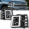 LED DRL Headlights 07-13 Chevy 1500 2500HD 3500