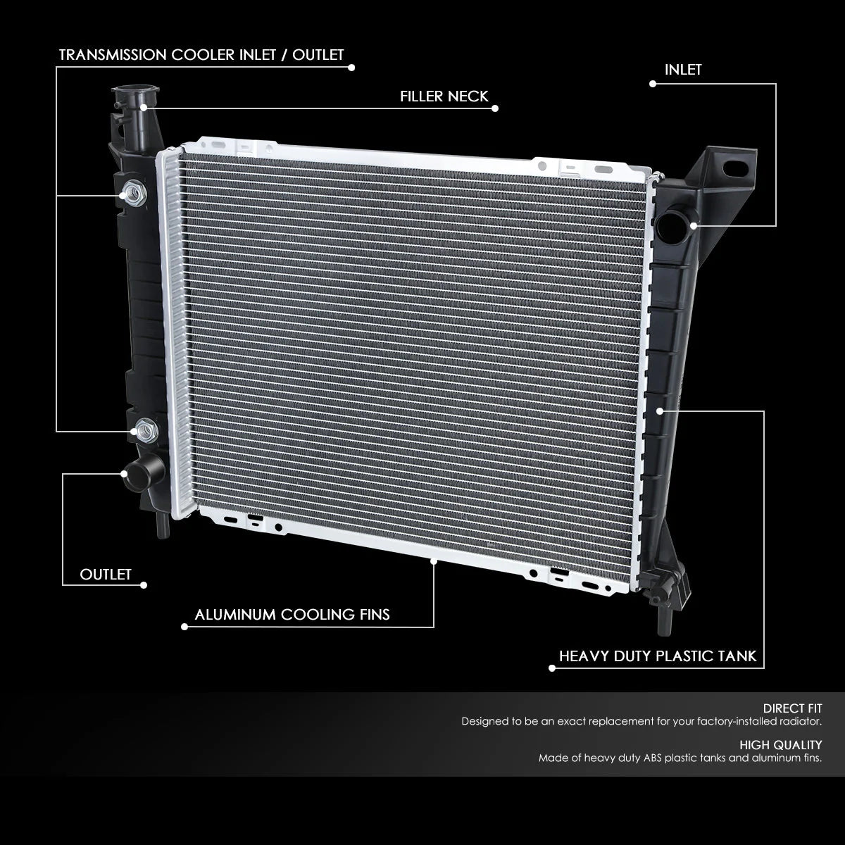 901 Replacement Radiator 86-97 Ford Aerostar 3.0L