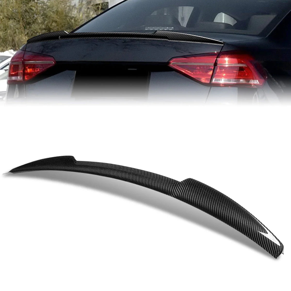V-Style Carbon Fiber Rear Trunk Lid Spoiler 12-19 Volkswagen Passat