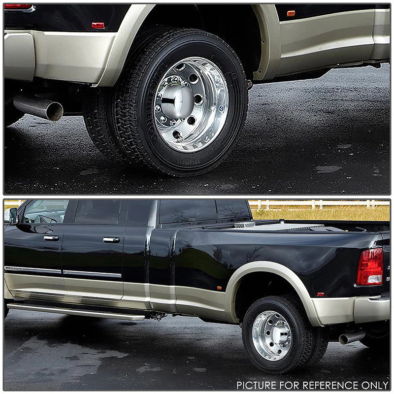 Pair Blank Faced Style Rear Wheel Center Caps 03-18 Dodge Ram 3500 DRW