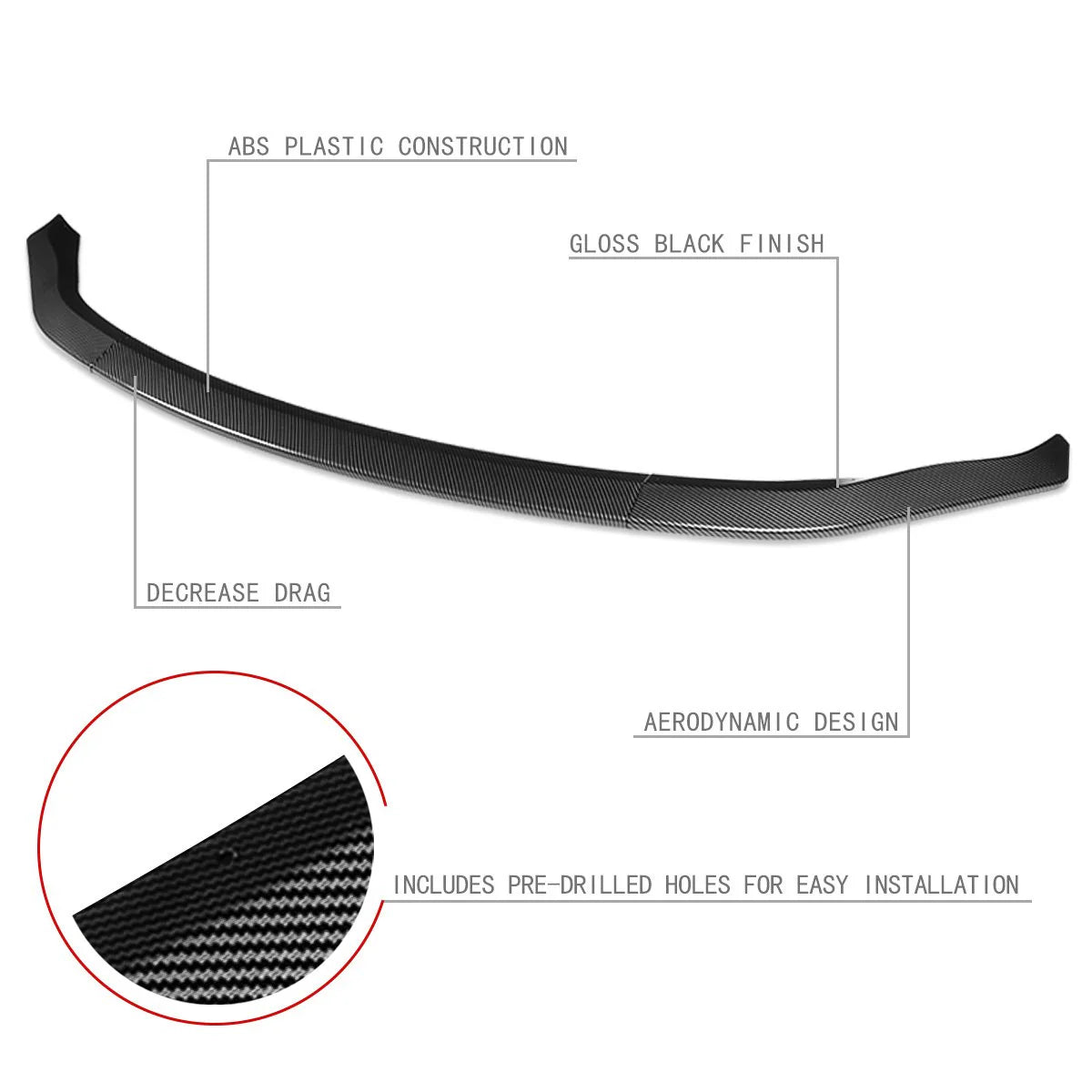 3 Pieces CT-Style Front Bumper Lip 03-05 Nissan 350Z Z33