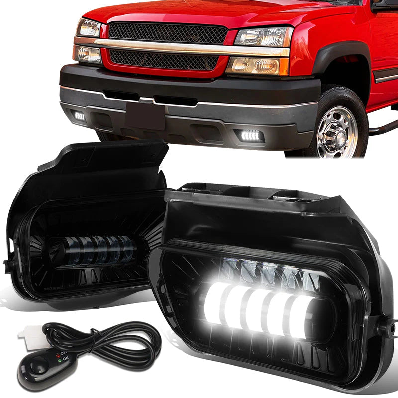 LED Projector Fog Lights w/ Switch Wiring Harnesses 05-07 Ford F250 F350 F450 F550 Super Duty