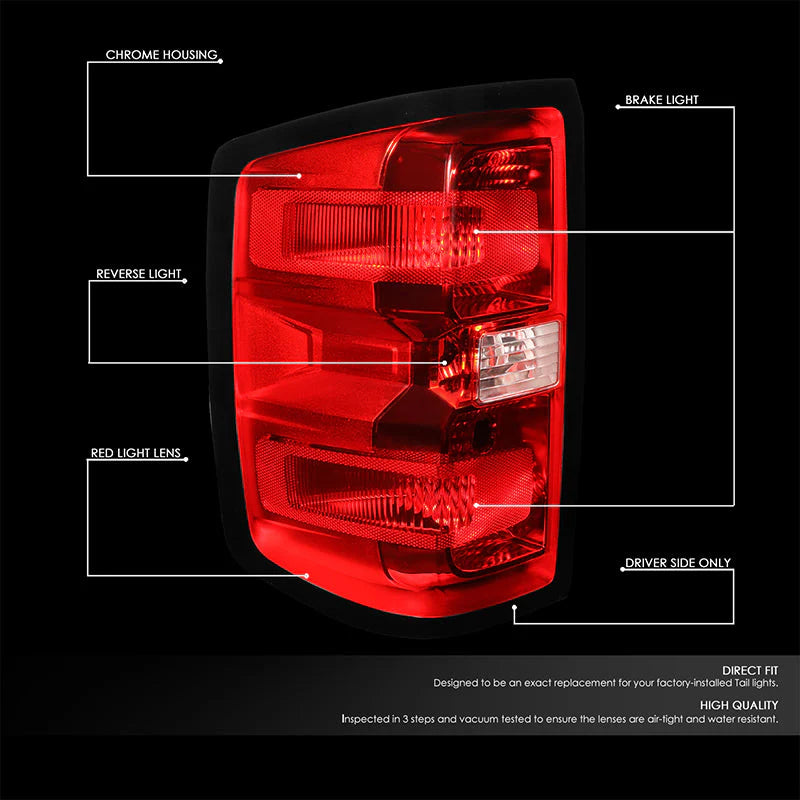 Tail Lights (Left) 14-19 Chevy Silverado 1500-3500HD,15-19 GMC Sierra 3500HD