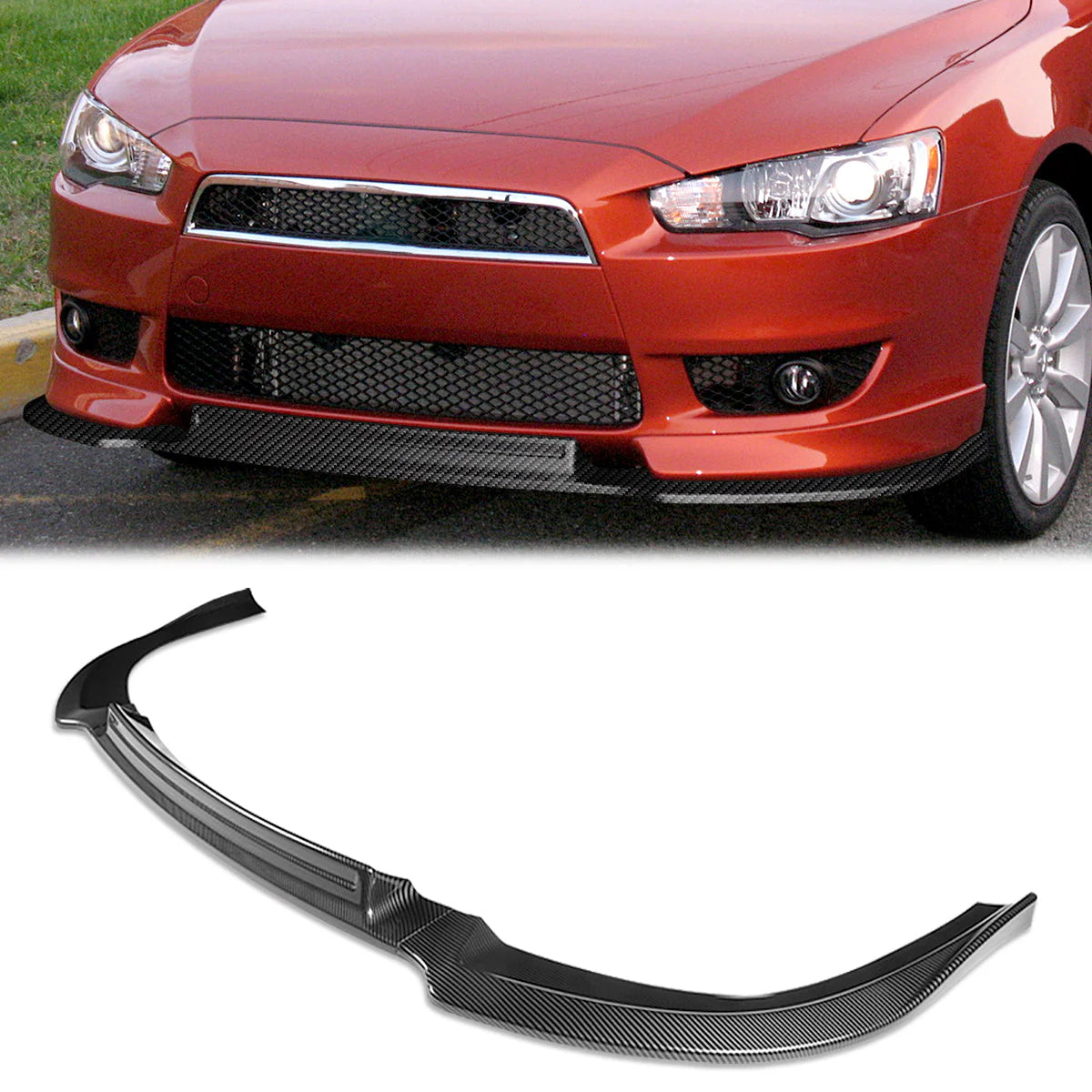 RA-Style Front Bumper Lip 08-15 Mitsubishi Lancer