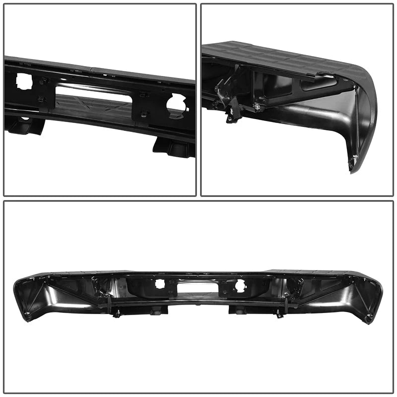 Rear Step Bumper w/Sensor Holes & Plate Lights 07-13 Chevy/GMC Silverado Sierra 1500
