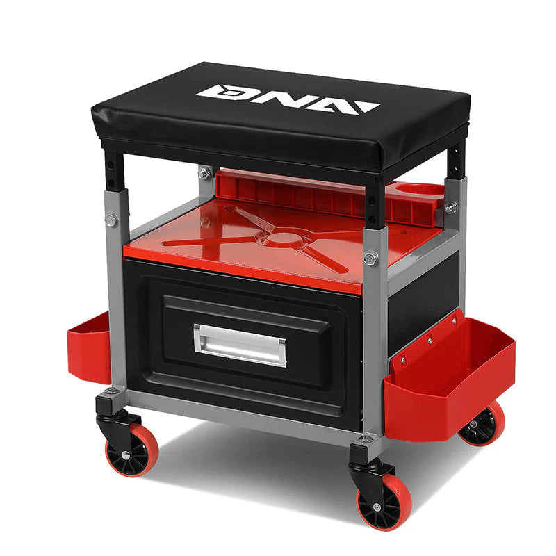 Roller Seat Creeper Storage Mechanic Stool - 17.5 in. X 23.6 in. X 15.8 in.