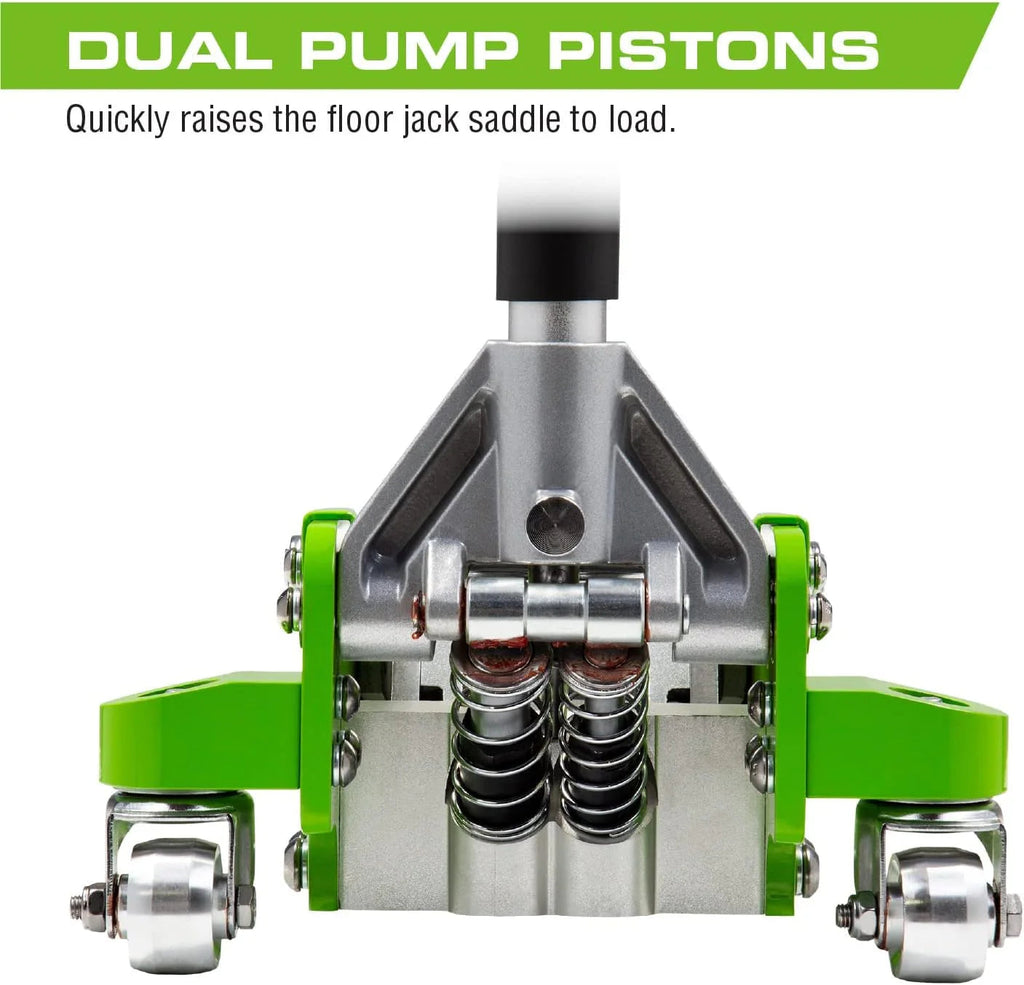 2026 Tools 3-Ton Quick Rise Aluminum Floor Jack with Dual Pump Pistons & Reinforced Lifting Arm (A20018_A20019)