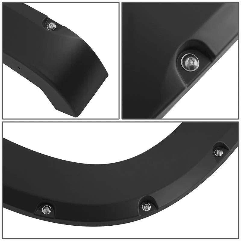 Pocket Style Black Fleetside Fender Flares 07-13 GMC Sierra 1500 2500HD 3500HD