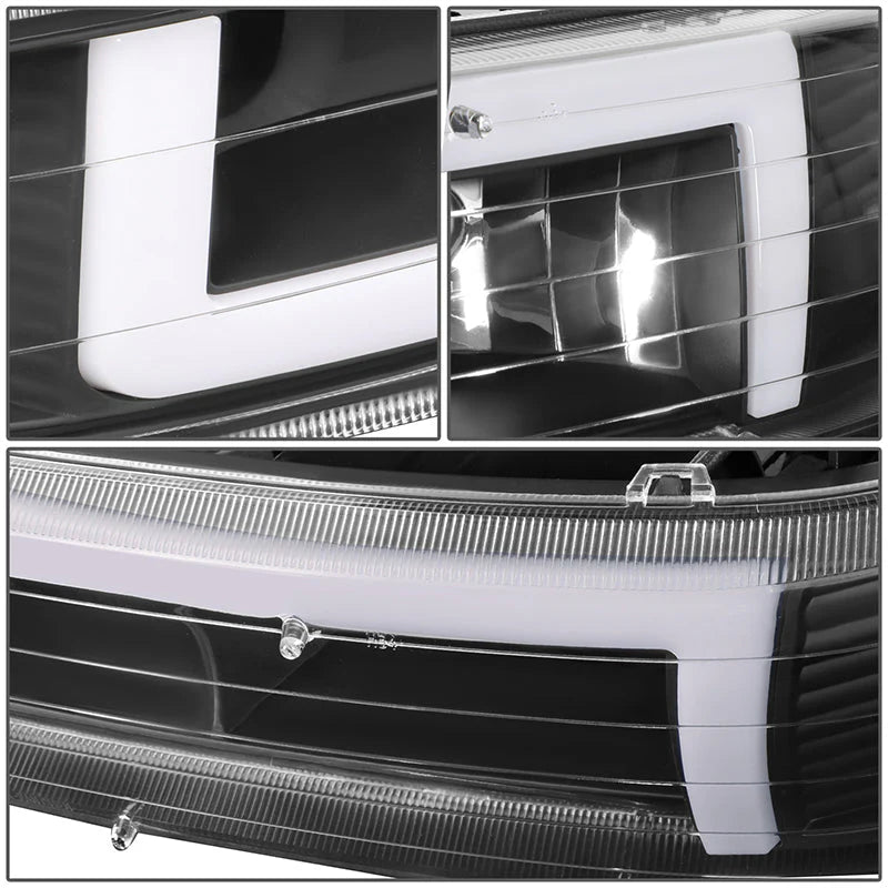 LED DRL Headlights 99-02 Chevy Silverado 1500-3500, 00-06 Suburban 1500 2500 Tahoe