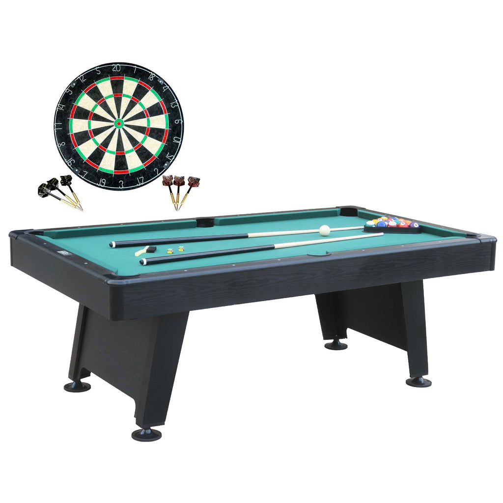 2026 84′′ Arcade Pool Table with Bonus Dartboard Set, Green