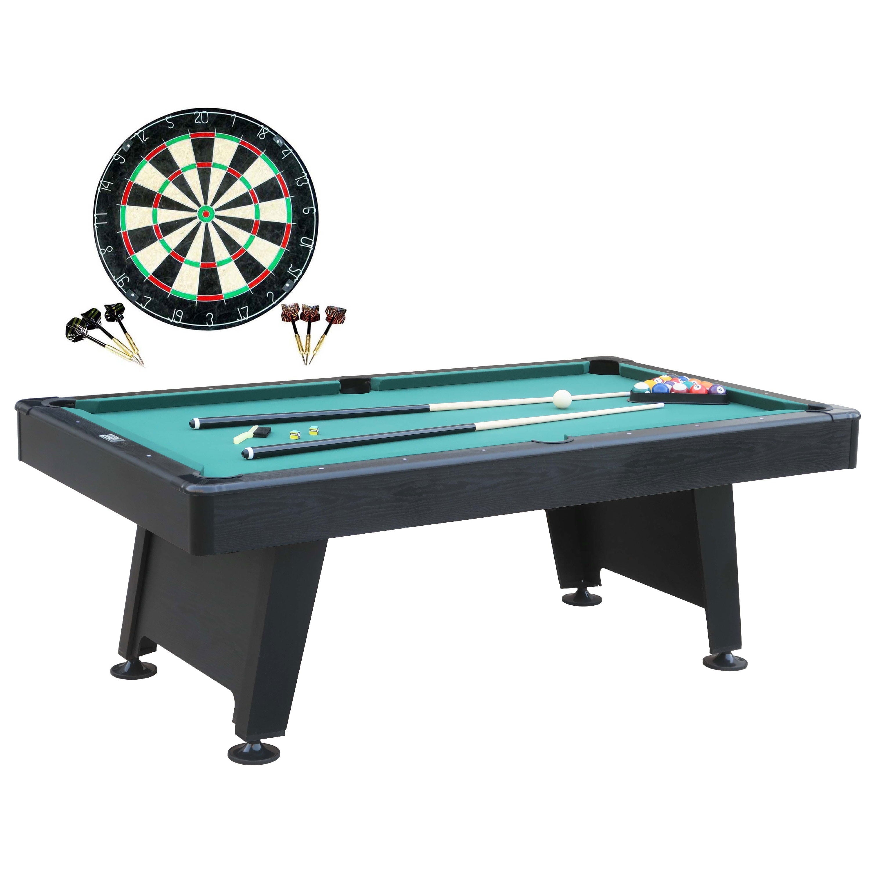 2026 84′′ Arcade Pool Table with Bonus Dartboard Set, Green