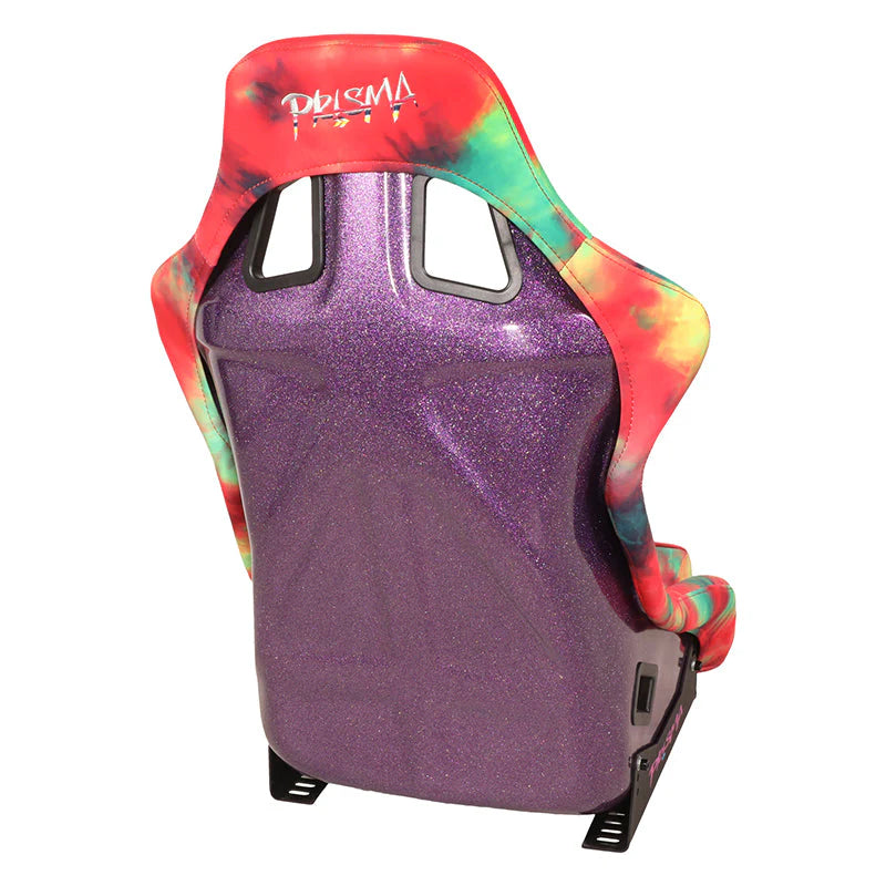Tie Dye Fiberglass Vegan Satin Bucket Racing Seat Universal