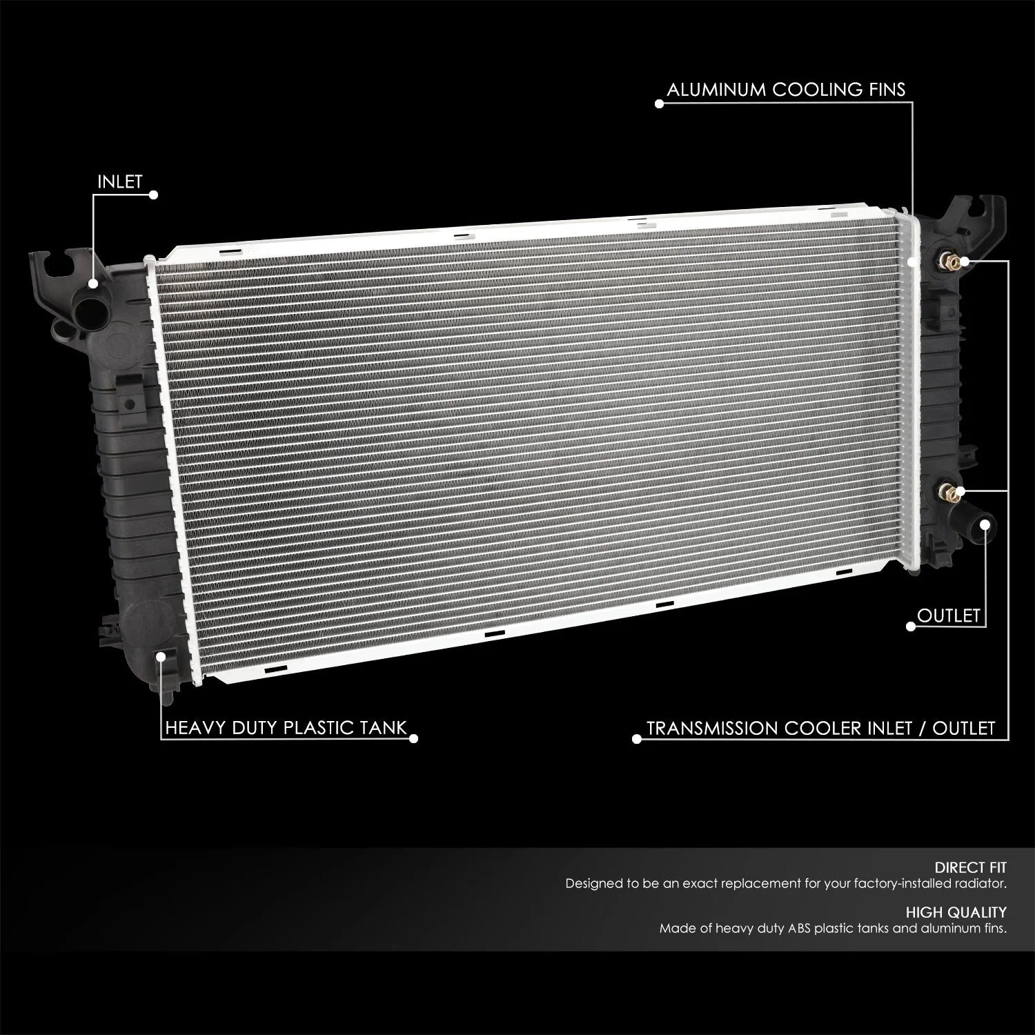 13723 Replacement Radiator 16-20 Cadillac Escalcde ESV Chevy Tahoe GMC Yukon(XL)
