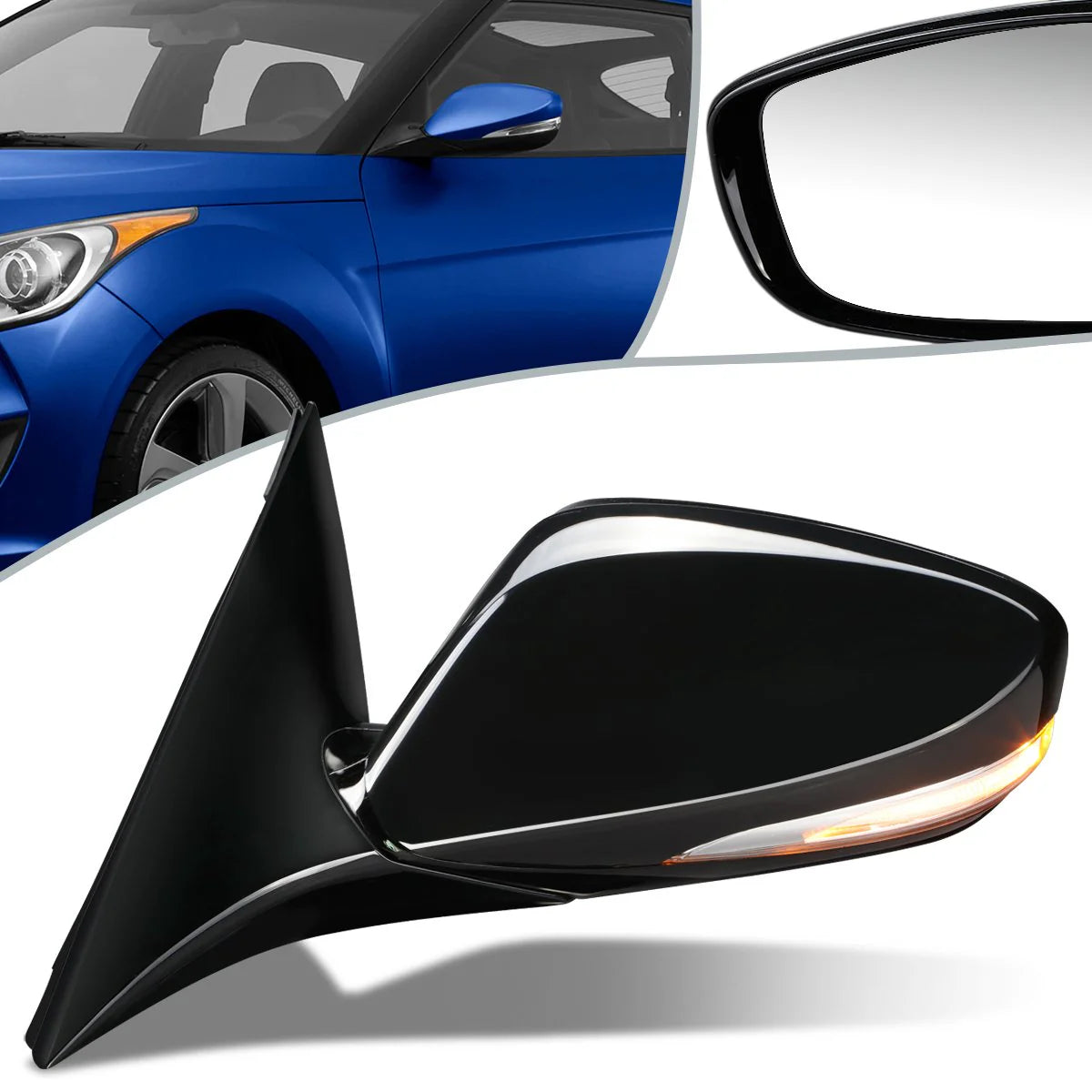 Powered Heated Side View Mirror (Left) 12-13 Hyundai Veloster