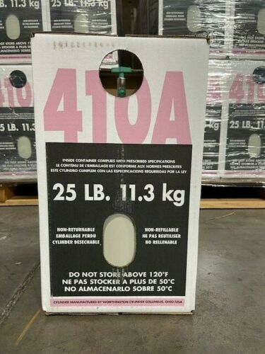 2026 25 lb R410A 410a refrigerant new factory sealed.