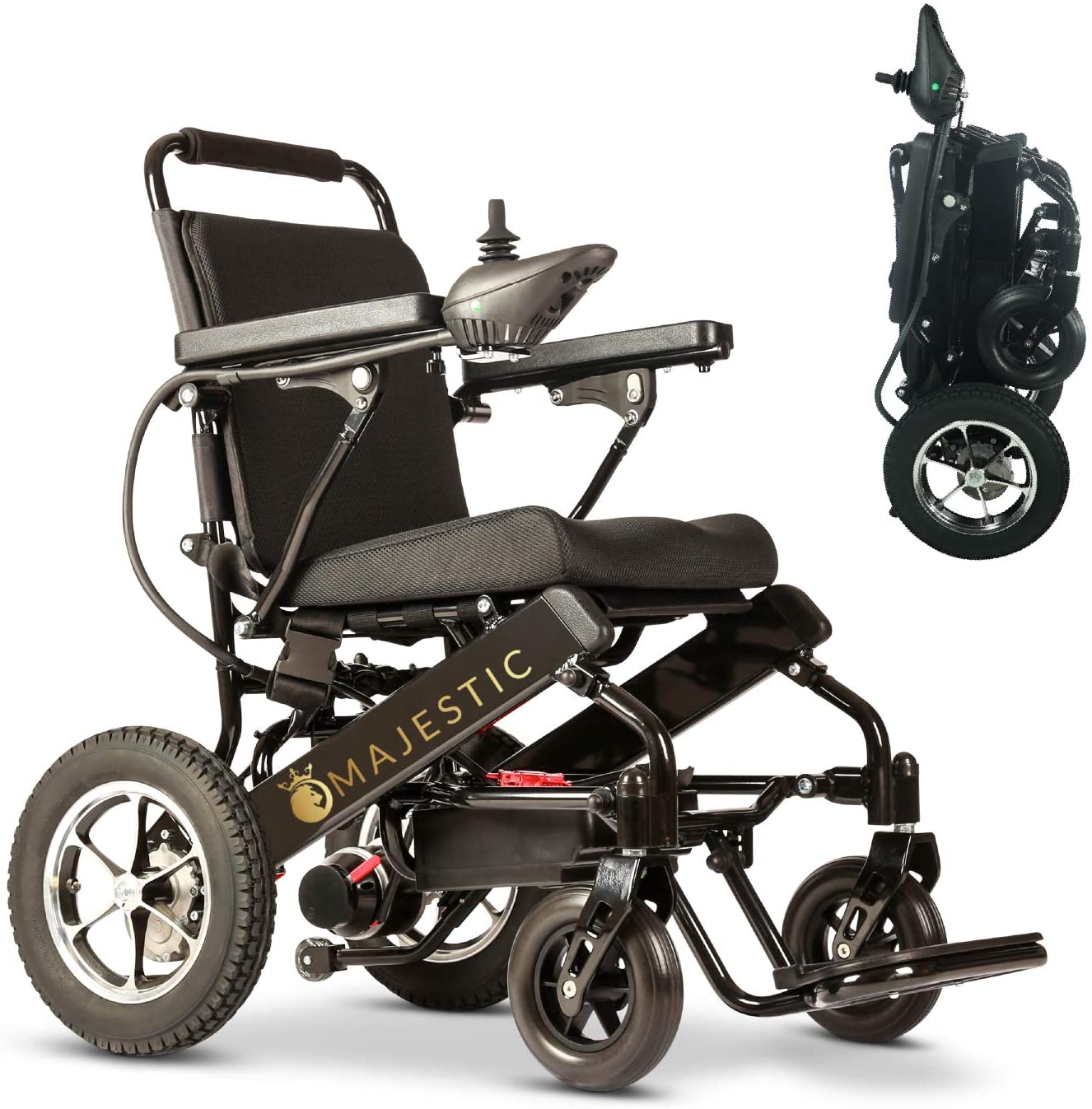 2026 2020 New Folding Ultra Lightweight Electric Power Wheelchair, Silla de Ruedas Electrica, FDA Approved and Air Travel Allowed, Heavy Duty, Mobility Motorized, Portable Power (17.5′′ Seat Width)