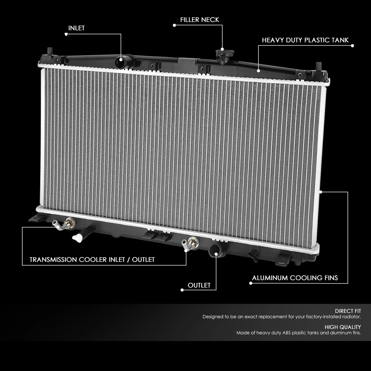 13182 Replacement Radiator 11-16 Honda CR-Z