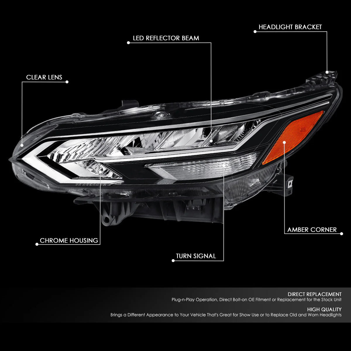 Factory Style LED Headlight (Left) 20-22 Nissan Sentra