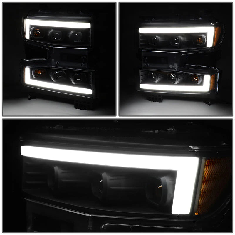 LED DRL Projector Headlights 19-21 Chevy Silverado 1500