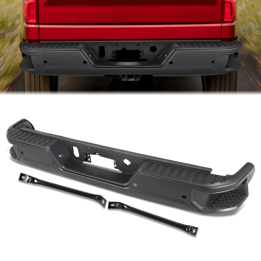 Rear Step Bumper w/License Plate Lights 19-23 Chevy/GMC Silverado Sierra 1500