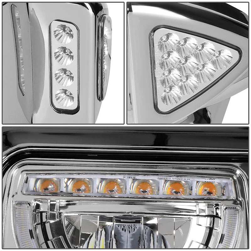 LED DRL Halo Headlights 81-88 Peterbilt 359, 87-07 379, 08-21 389
