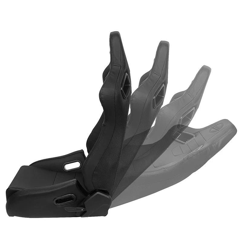 Pair Bucket Style Full Reclinable Racing Seats Universal