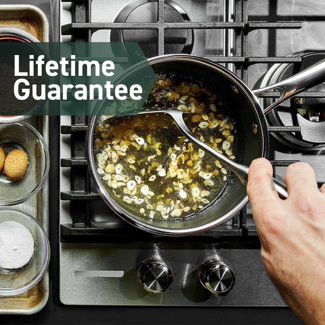 2026 HexClad Hybrid Nonstick 6-Piece Pot Set with 2 Silicone Trivets, 2, 3, and 8-Quart Pots with Tempered Glass Lids, Stay-Cool Handles, Dishwasher-Friendly, Induction-Ready, Compatible with All Cooktops