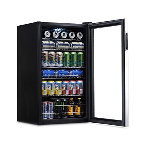 2026 NewAir Beverage Refrigerator Cooler | 126 Cans Free Standing with Right Hinge Glass Door