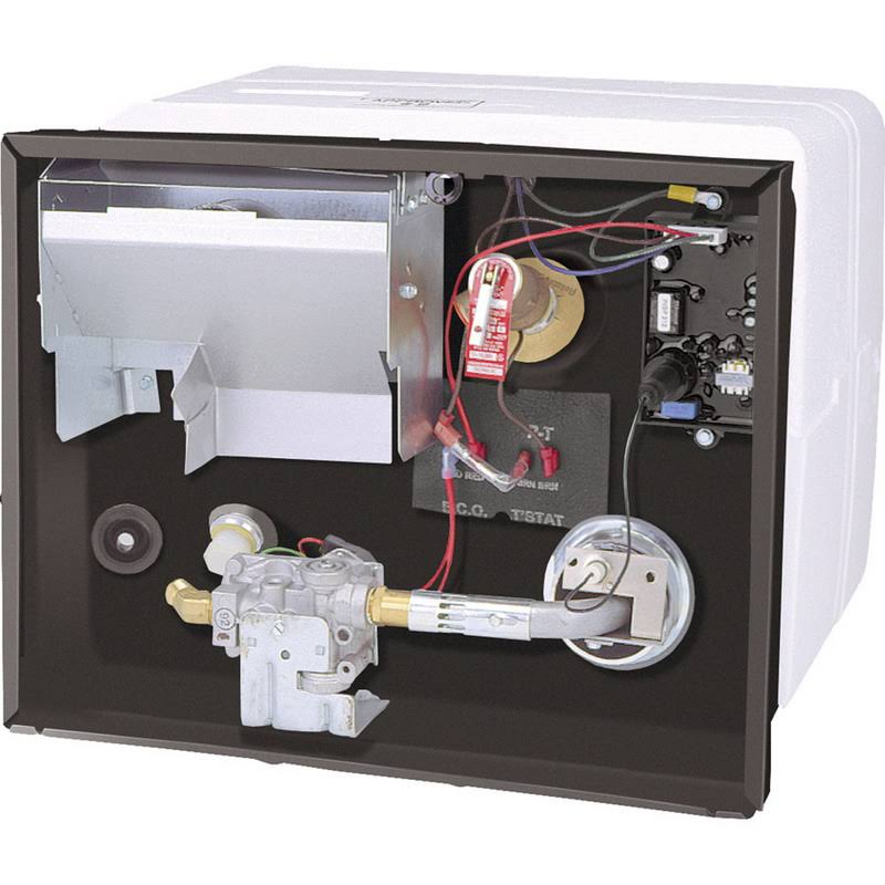 2026 RV Water Heater G6A-8E, 6 Gallon, Gas, Polar White, Patented U-Tube Design