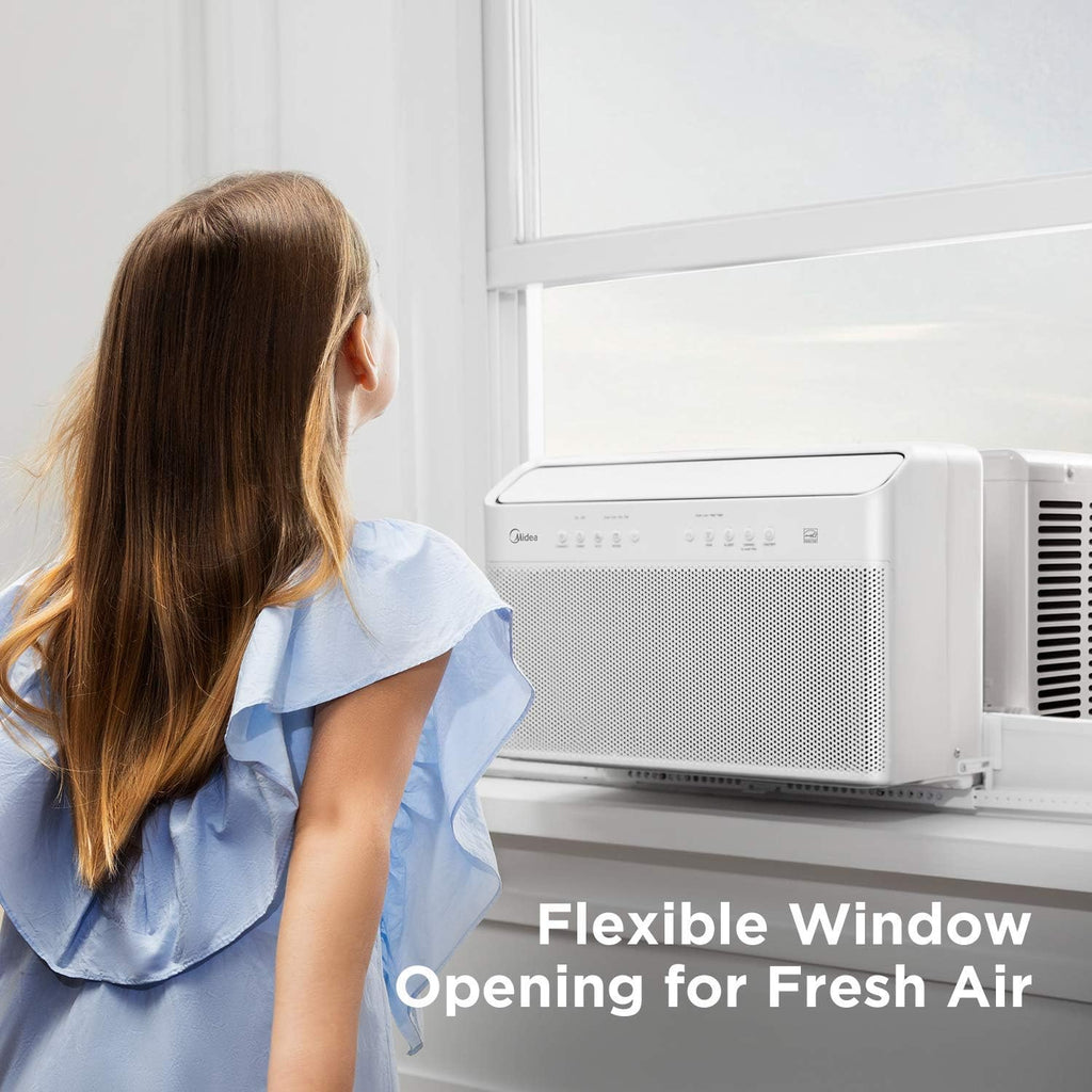 2026 U-Shaped Inverter Window Air Conditioner 12,000BTU with Open Window Flexibility, Robust Installation,Extreme Quiet, 35% Energy Saving, Smart Control, Alexa, Remote, Bracket Included (Renewed)