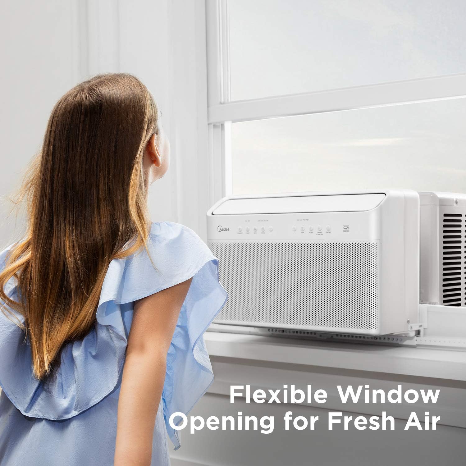 2026 U-Shaped Inverter Window Air Conditioner 12,000BTU with Open Window Flexibility, Robust Installation,Extreme Quiet, 35% Energy Saving, Smart Control, Alexa, Remote, Bracket Included (Renewed)