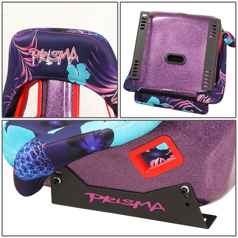 Vegan Satin Fixed Back Racing Bucket Seat Universal