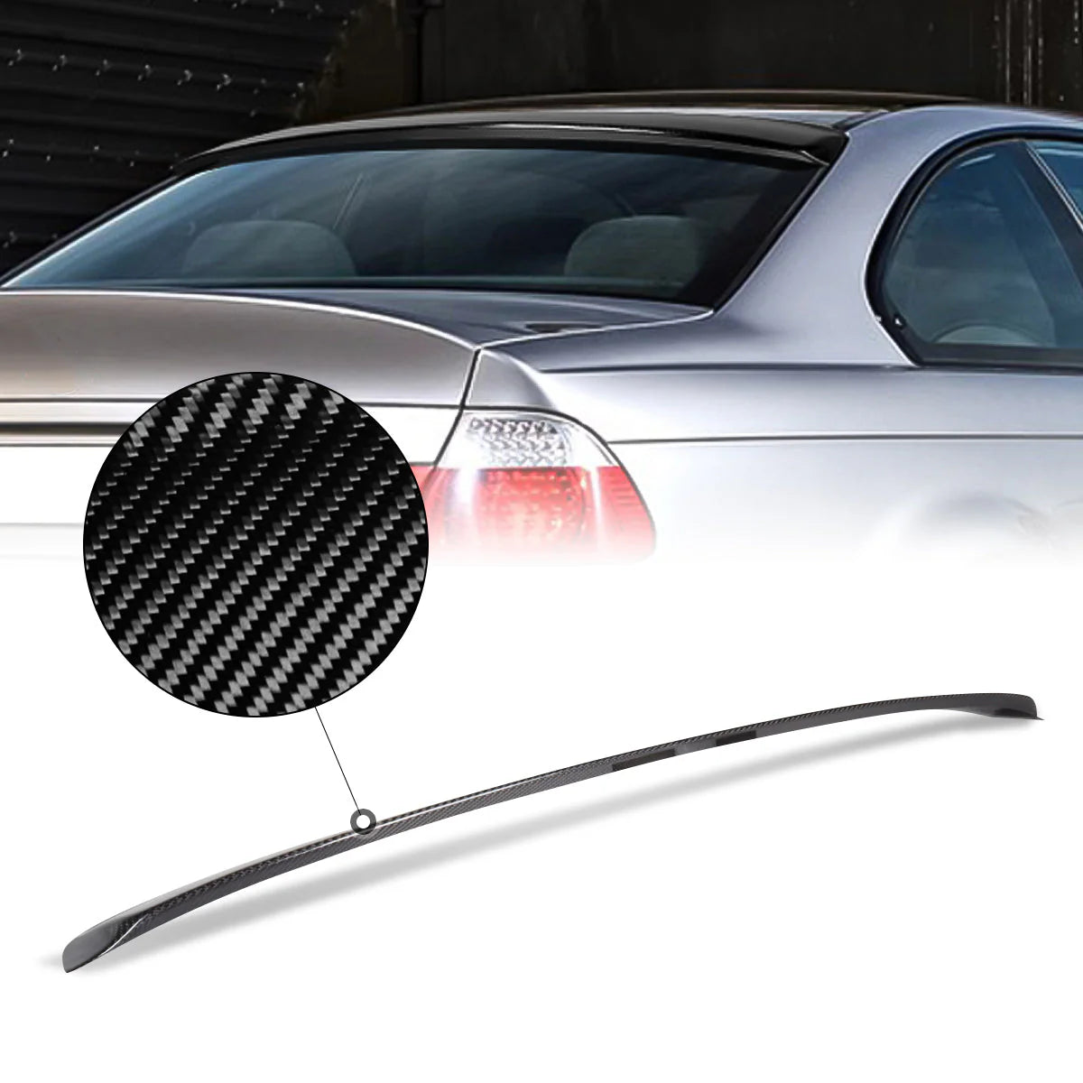 99-05 BMW M3 325Ci 330Ci E46 Coupe Rear Window Windshield Roof Spoiler - Carbon Fiber