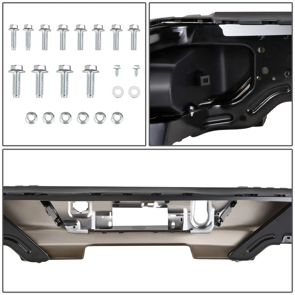 Rear Steel Bumper w/ Exhaust Cutouts 19-23 Chevy/GMC Silverado Sierra 1500