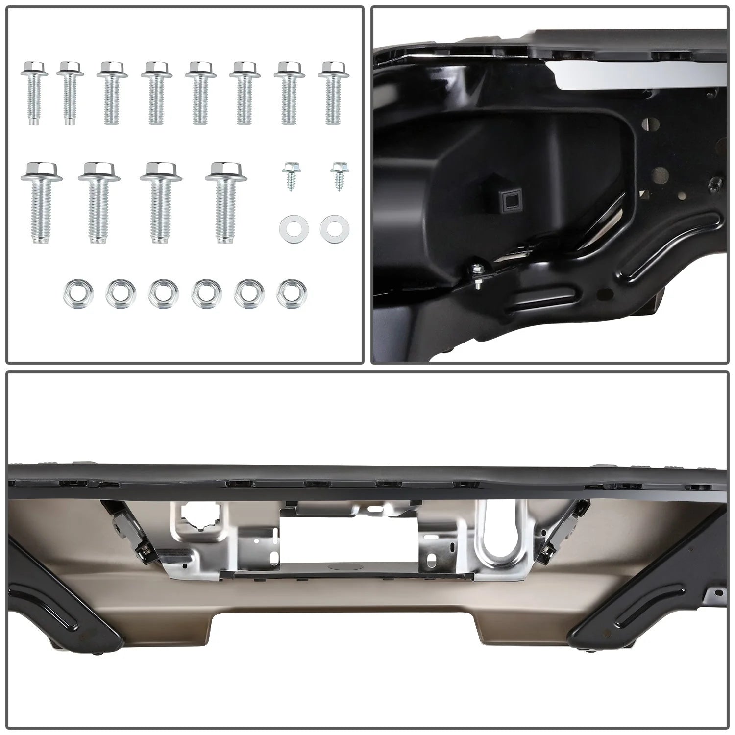 Rear Steel Bumper w/ Exhaust Cutouts 19-23 Chevy/GMC Silverado Sierra 1500
