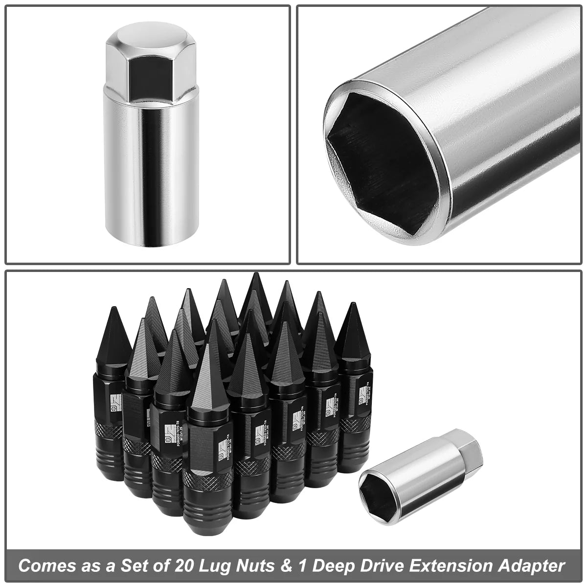 20 Pcs Aluminum Lug Nuts[A Variety of color options] Universal