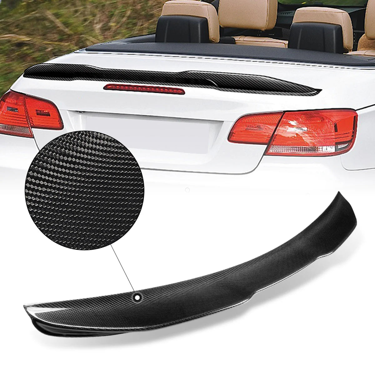 PSM-Style Carbon Fiber Rear Trunk Lid Spoiler 07-13 BMW 328 335i, 11-13 325i 335is, 08-13 M3