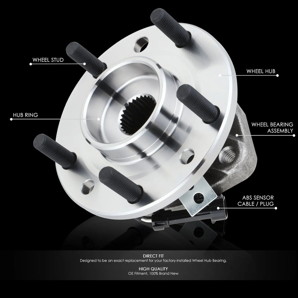 Front Left or Right Side Wheel Bearing & Hub Assembly 97-04 Chevy S10, GMC Sonoma, 97-05 Blazer, Jimmy