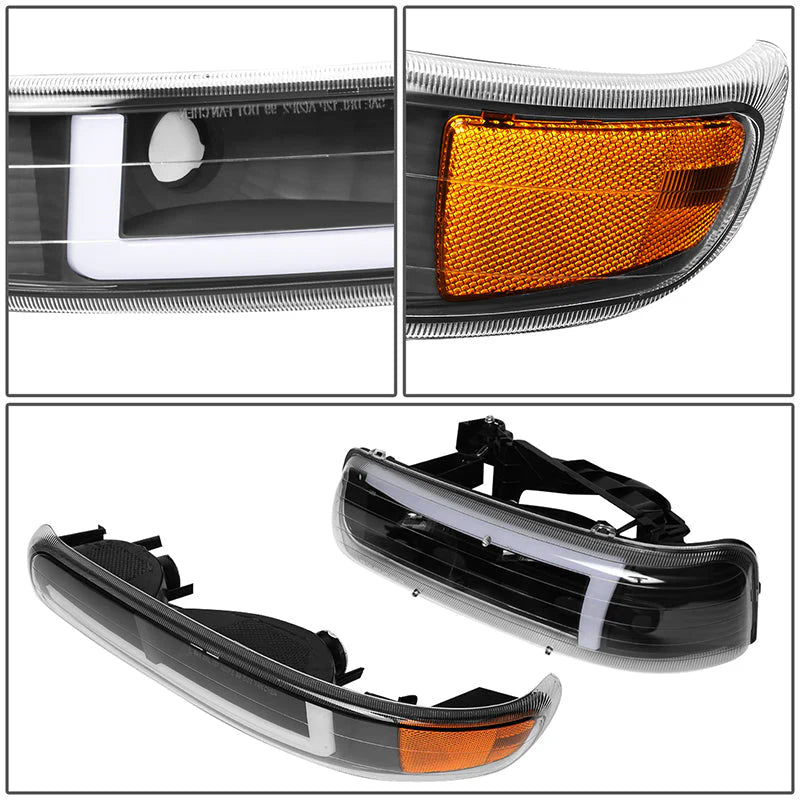 LED DRL Headlights 99-02 Chevy Silverado 1500-3500, 00-06 Suburban 1500 2500 Tahoe