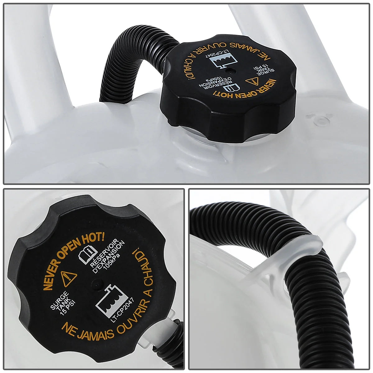 06-16 Chevy Express GMC Savana 2500 3500 4500 Coolant Overflow Reservoir w/ Cap