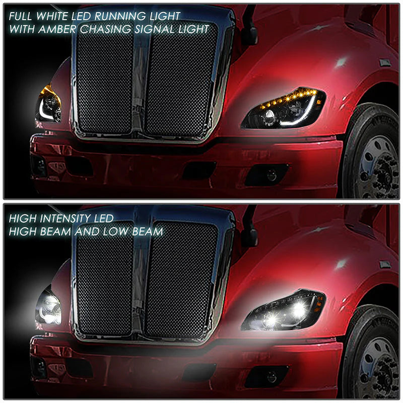 LED DRL Sequential Headlights 13-21 Kenworth T680