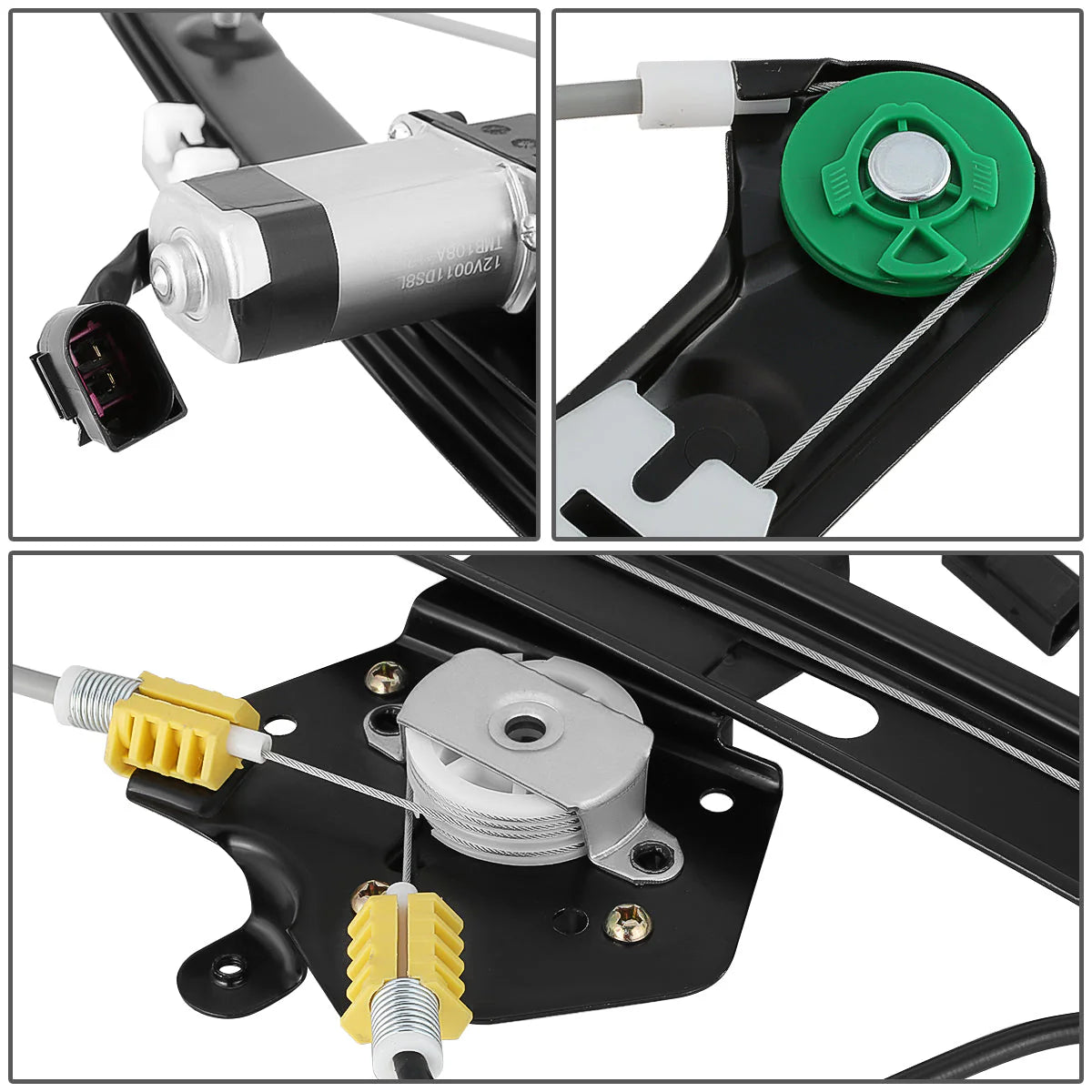 01-05 BMW 325I 325Xi 330I 330Xi 4Dr Power Window Regulator w/Motor - Rear Left Driver Side