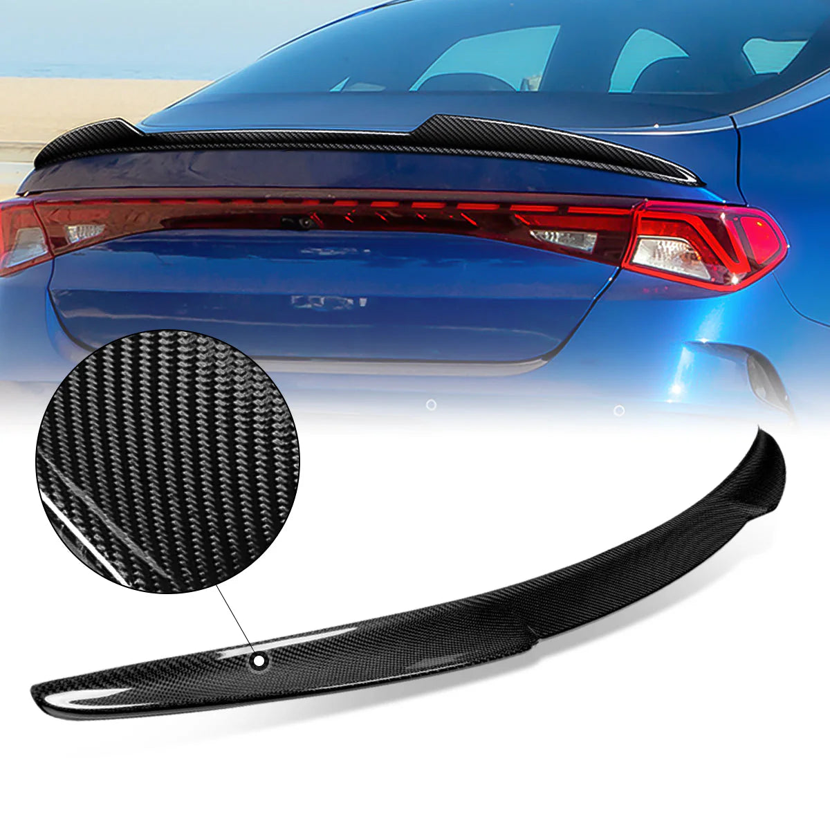 V-Style Carbon Fiber Rear Trunk Lid Spoiler 21-23 Kia K5