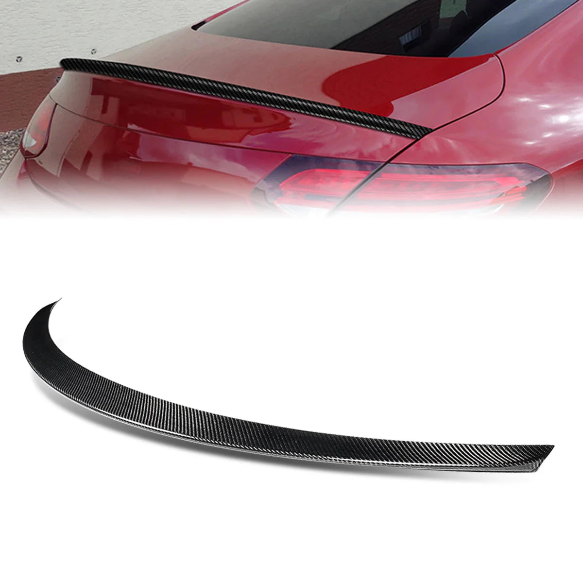 Carbon Fiber Rear Trunk Lid Spoiler 17-21 Mercedes-Benz C-Class Coupe